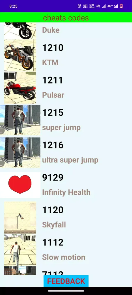 Captures d'écran de indian bike driving cheat code