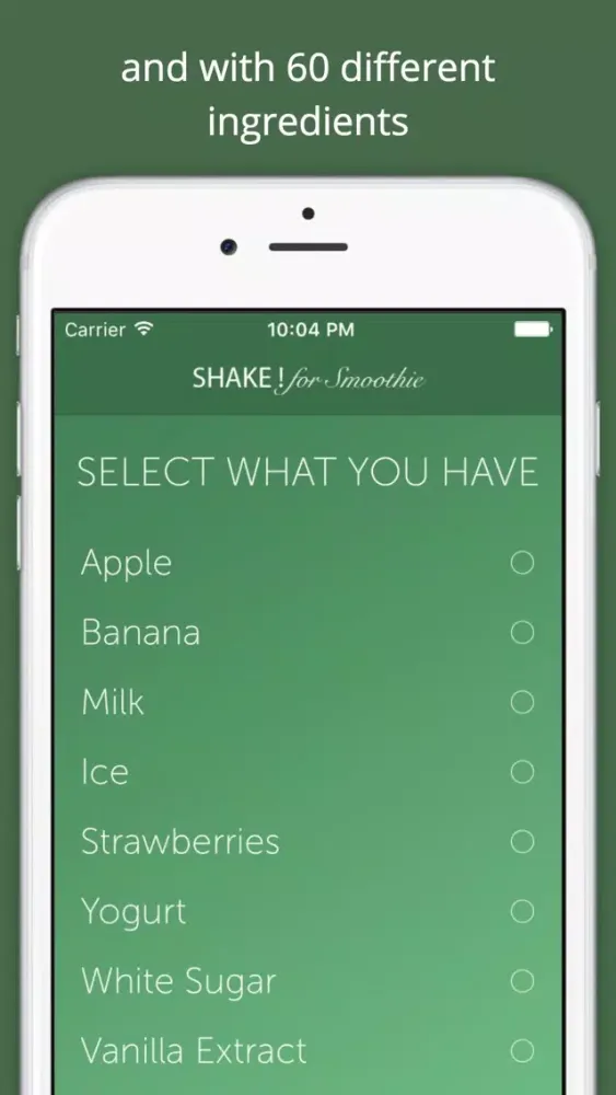 Shake for Smoothie - 120 Green Healthy Smoothie suggestions based on the ingredients you have Screenshots