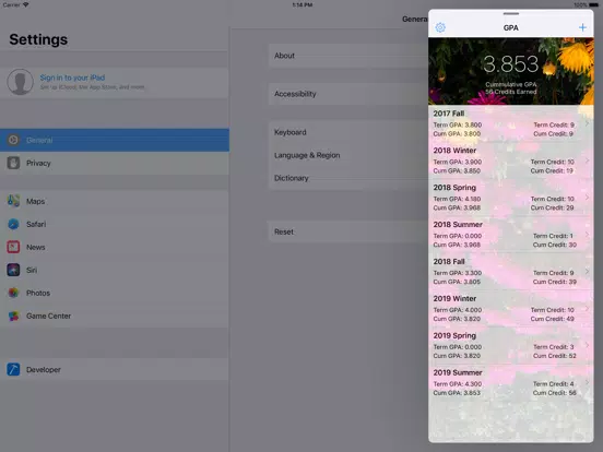 GPA Master - Track Your GPA iPad  Screenshots