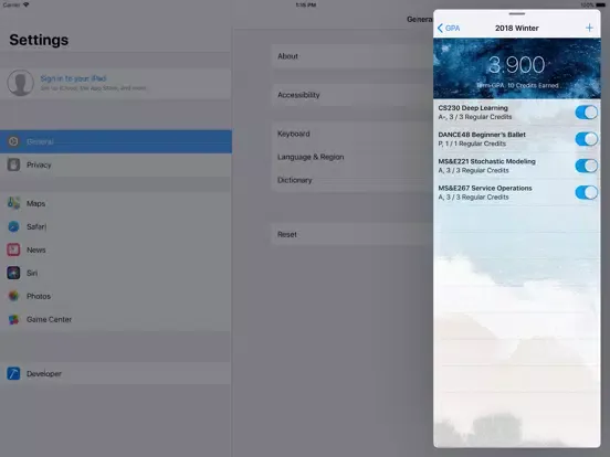 GPA Master - Track Your GPA iPad 应用截图