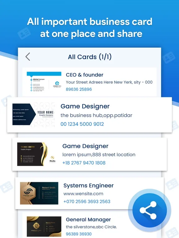 Tangkapan layar Card Scanner - Business Card iPad 