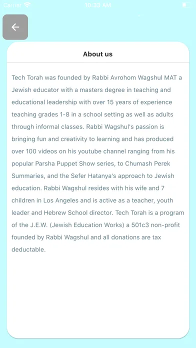 Tangkapan layar Tech Torah by Avrohom Wagshul