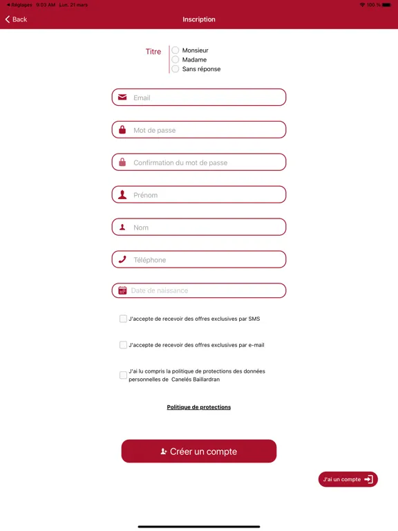 Canelés Baillardran iPad 应用截图