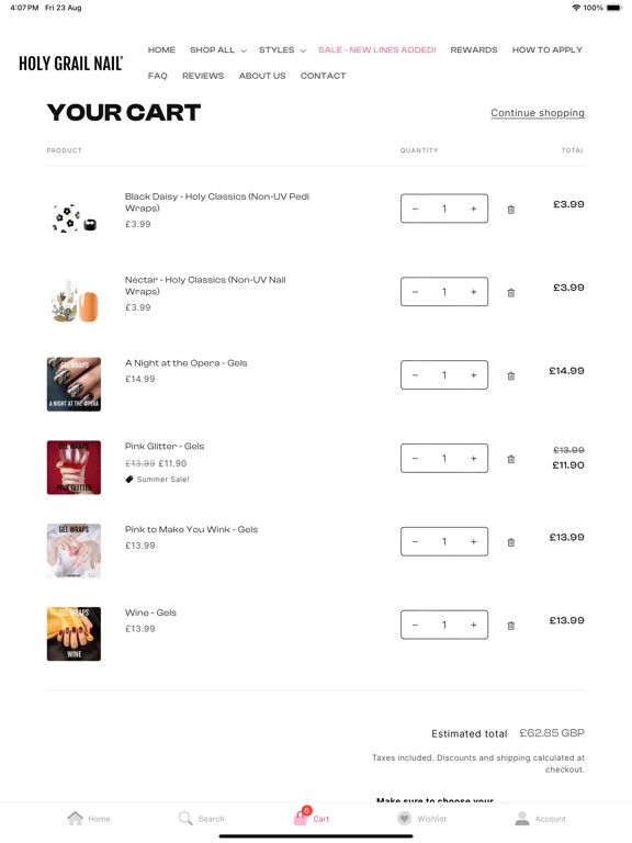 Ảnh chụp màn hình của Holy Grail Nail iPad 