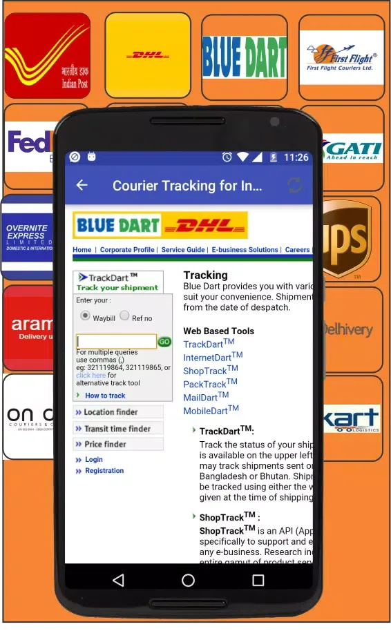 Captures d'écran de Courier Tracking for Indian