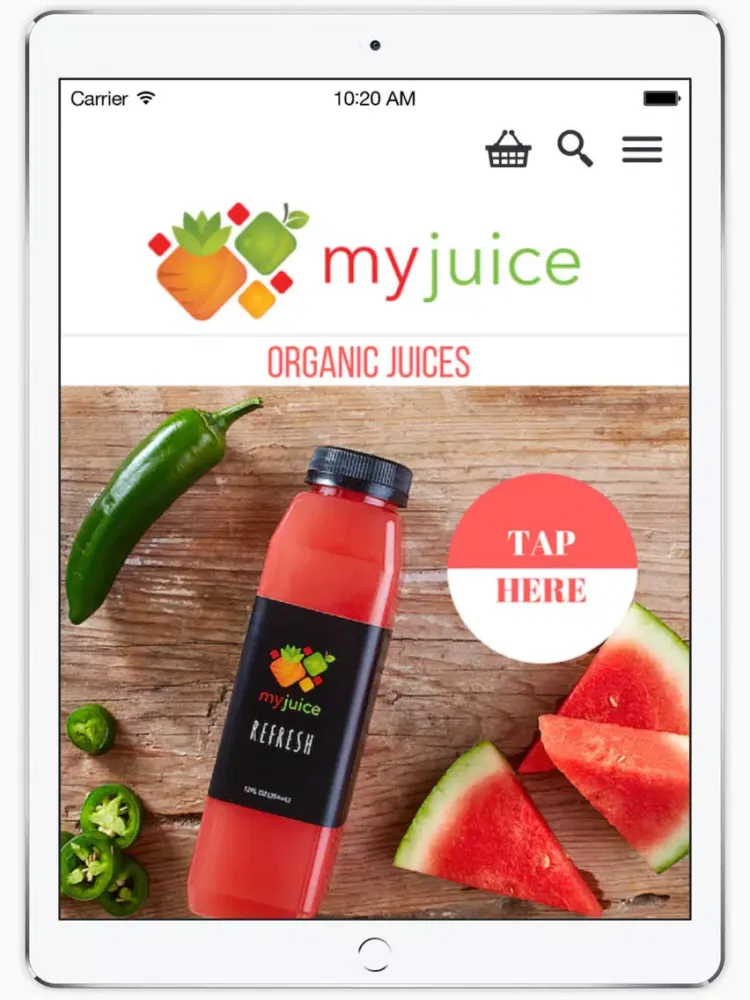 Tangkapan skrin My Juice - Delicious Organic Cold-Pressed Juice iPad 