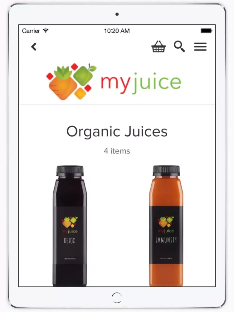 Tangkapan skrin My Juice - Delicious Organic Cold-Pressed Juice iPad 
