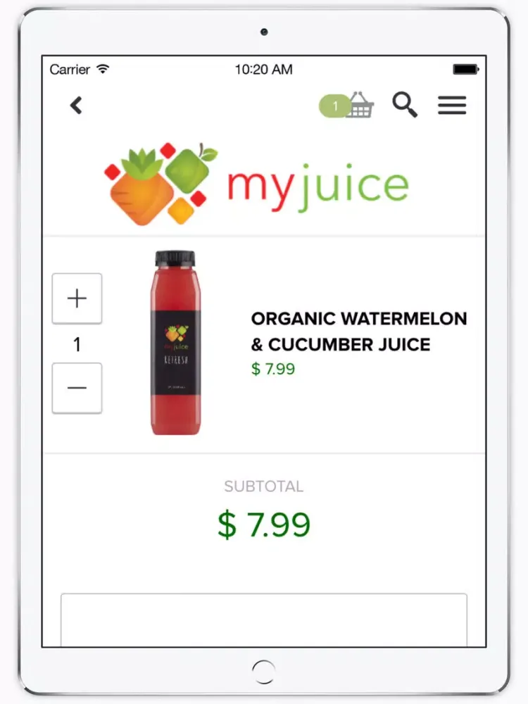 Tangkapan skrin My Juice - Delicious Organic Cold-Pressed Juice iPad 