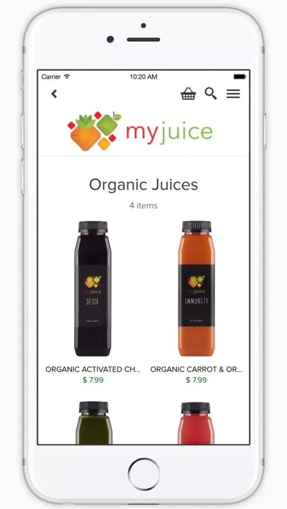 Tangkapan skrin My Juice - Delicious Organic Cold-Pressed Juice