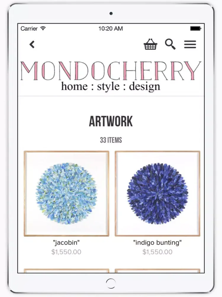 Скриншоты mondocherry - home : style : design iPad 