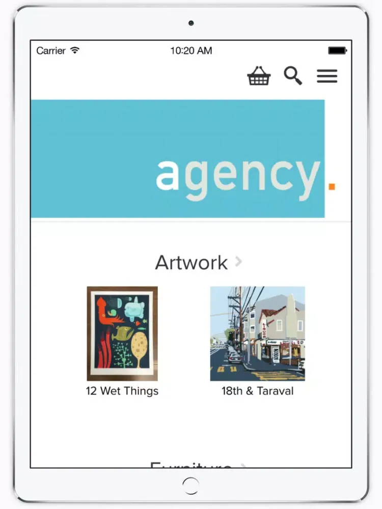 Shop Agency Home iPad  스크린샷