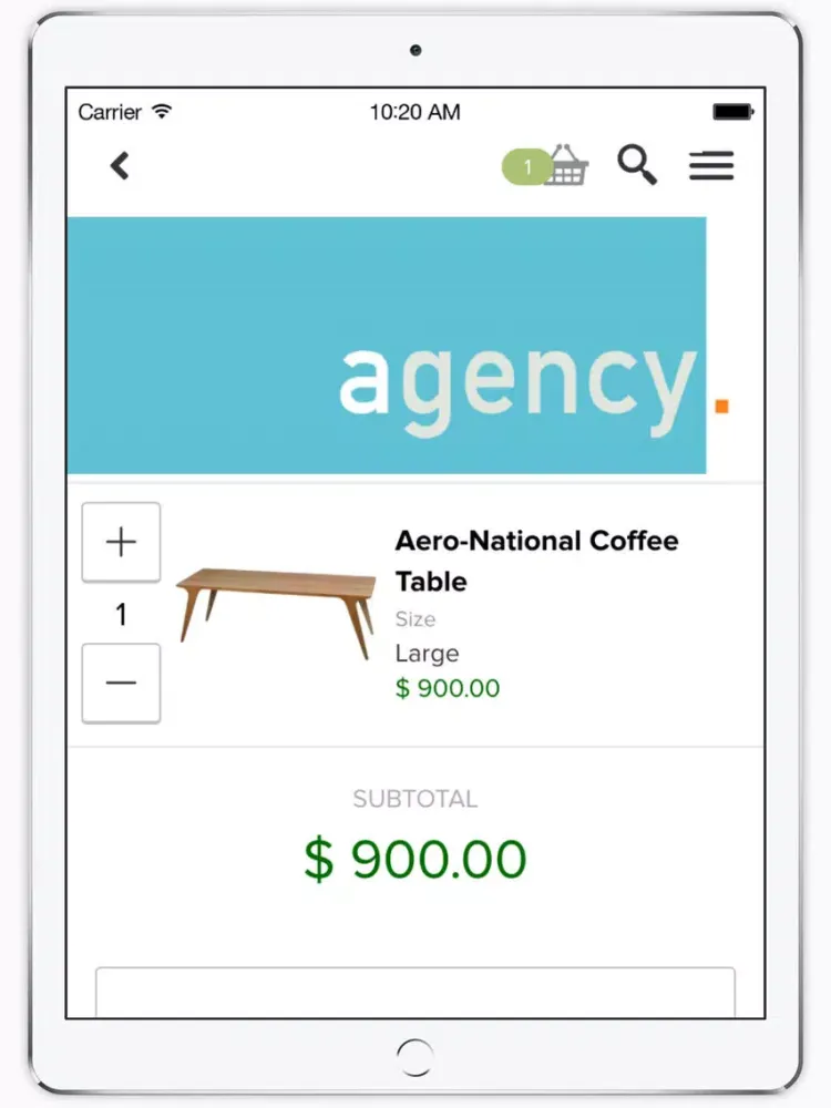 Shop Agency Home iPad  스크린샷