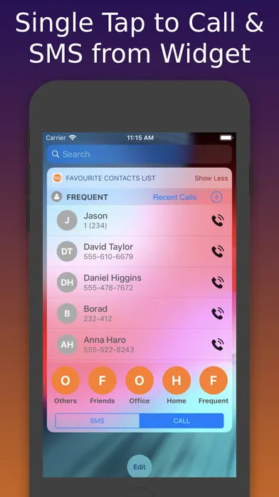 Zrzuty ekranu Contacts Widget & Manager