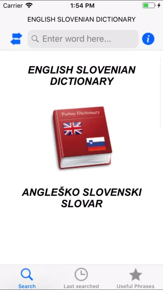 Capturas de tela do Eng Slo, Slo Eng dictionary