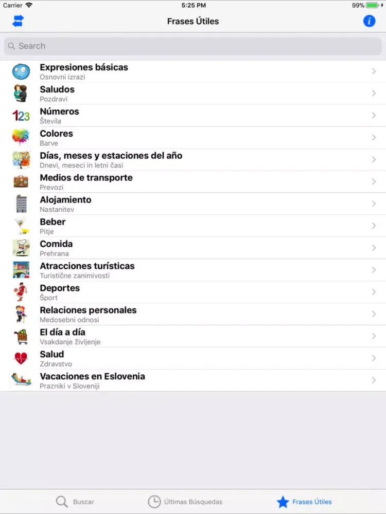 تصاویر Diccionario Español Esloveno iPad 