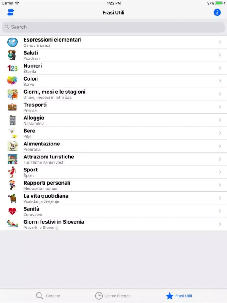 Dizionario Italiano-Sloveno iPad  スクリーンショット