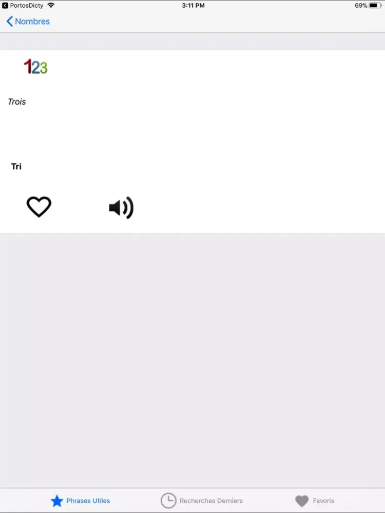 Zrzuty ekranu PortosDicty phrases fra-cro iPad 