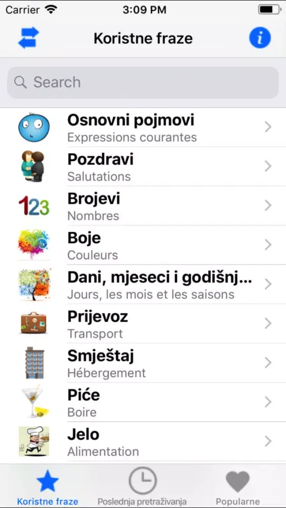 Zrzuty ekranu PortosDicty phrases fra-cro