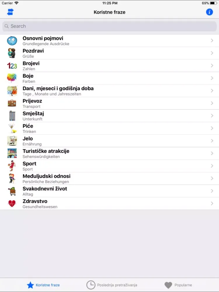 Captures d'écran de PortosDictyDeu-cro Phrasen iPad 