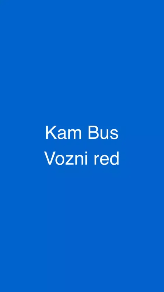 تصاویر Kam Bus - Vozni Red