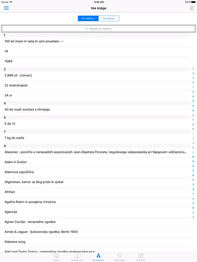 Tangkapan skrin Dobre knjige iPad 