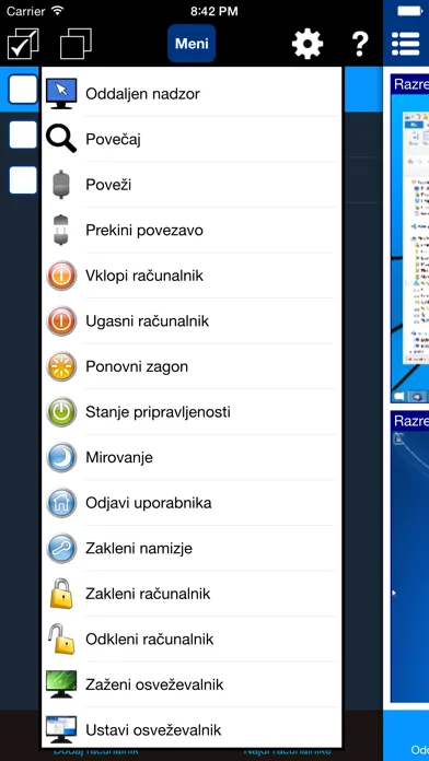 Capturas de pantalla de Nadzornik omrežja Pro