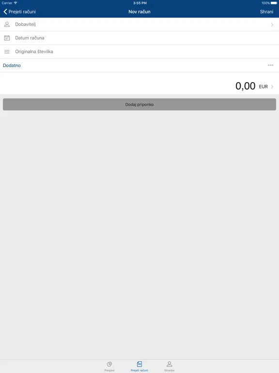 Capturas de tela do Minimax Accounting iPad 