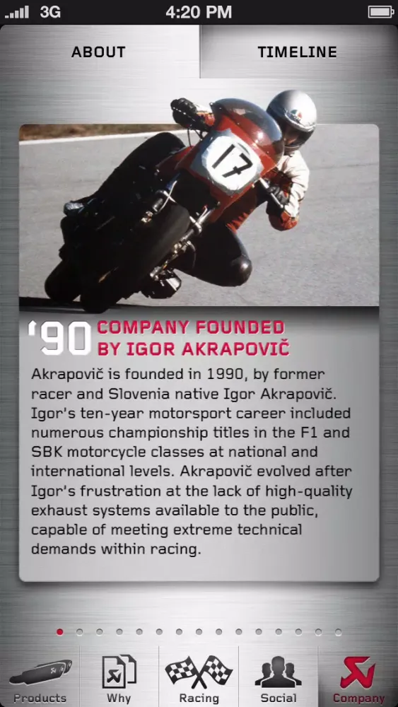 Akrapovič Motorcycle Exhaust Systems Screenshots