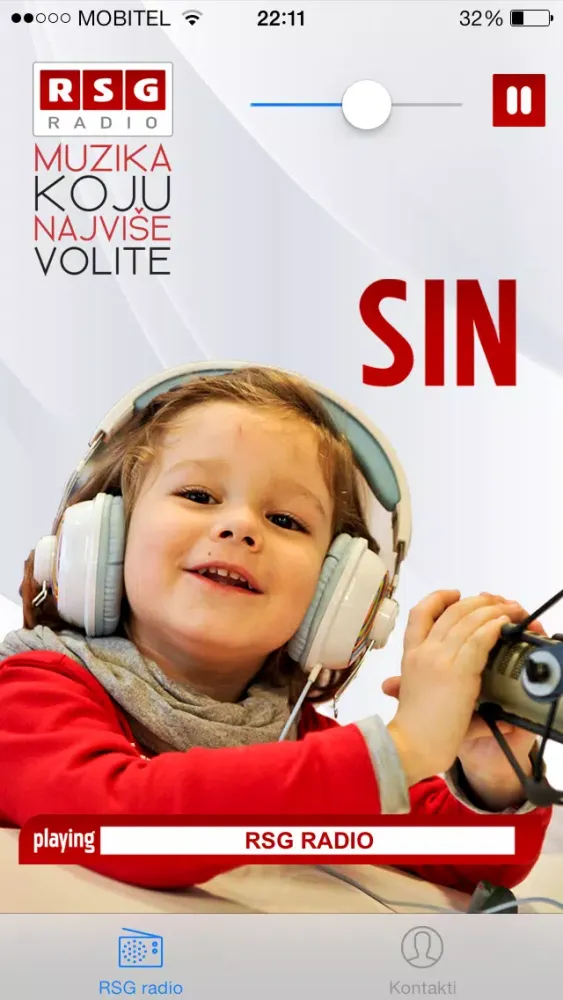 Ảnh chụp màn hình của RSG radio