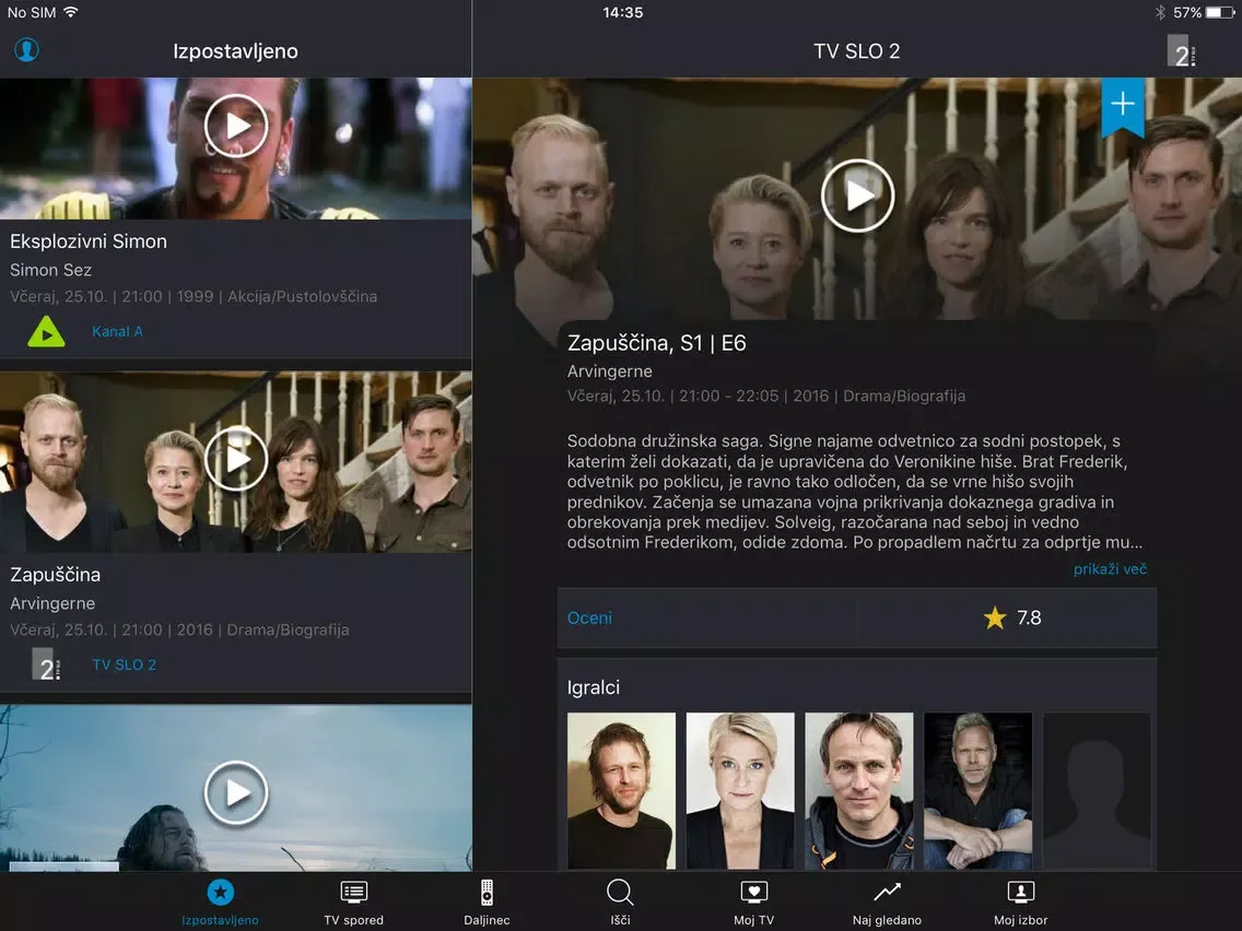Screenshot di Daljinec+ iPad 