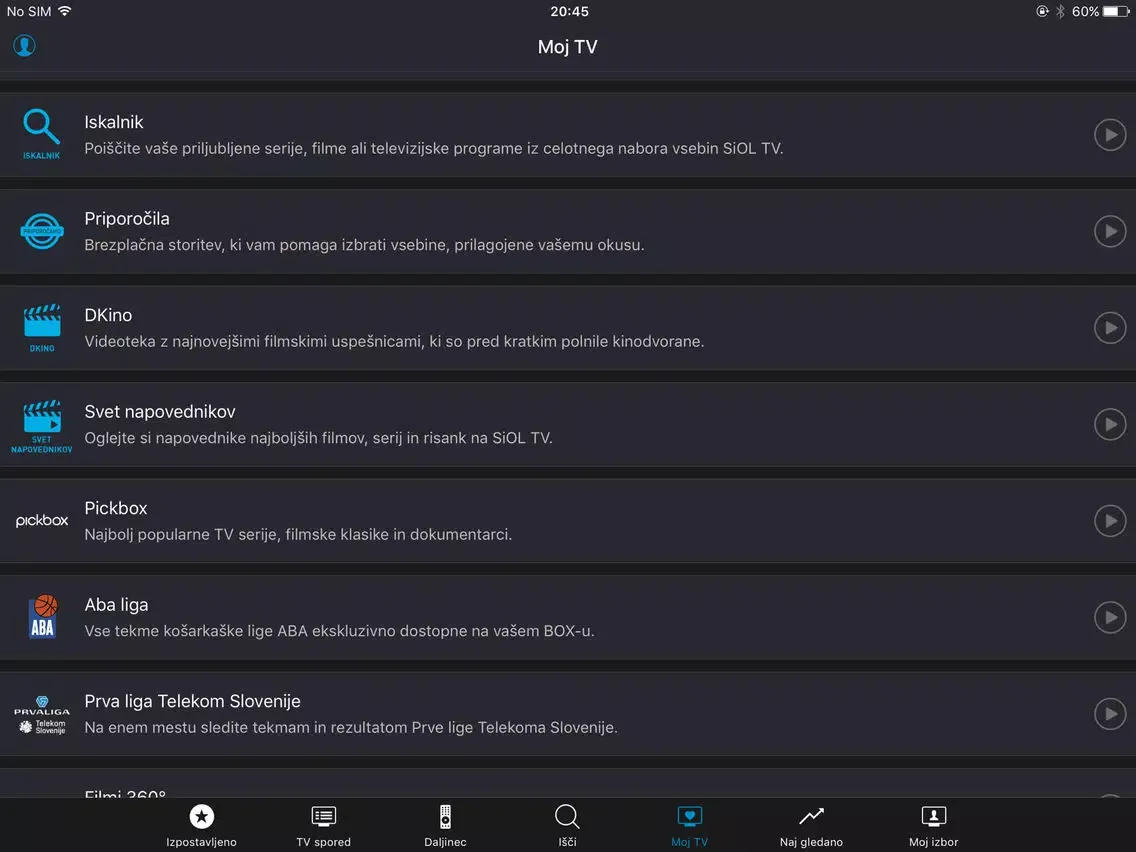 Screenshot di Daljinec+ iPad 