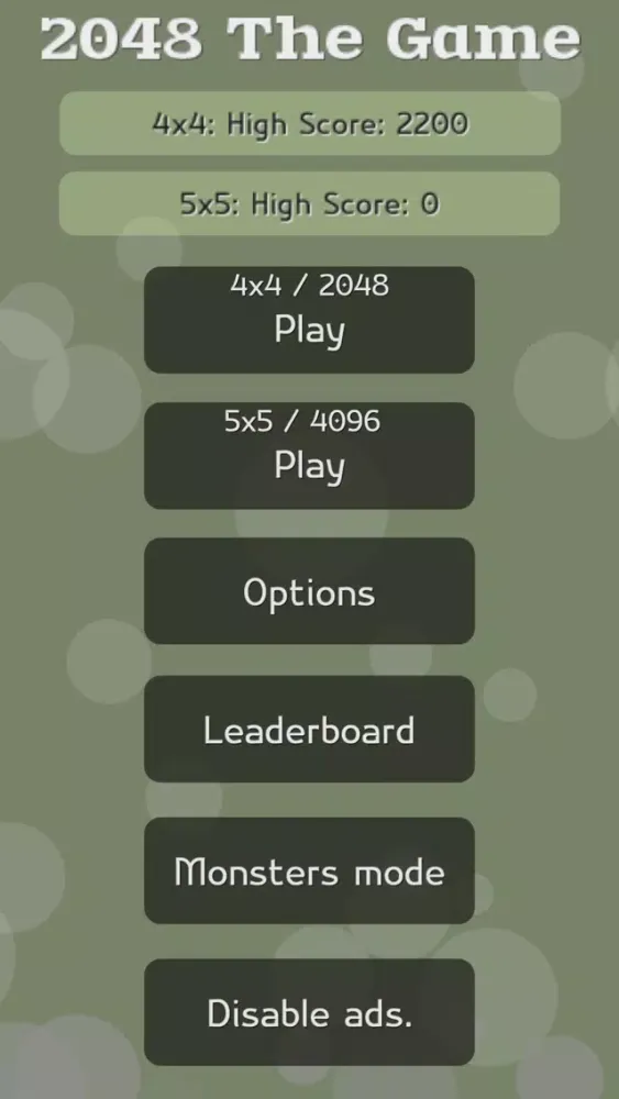 Tangkapan skrin 2048 The Game