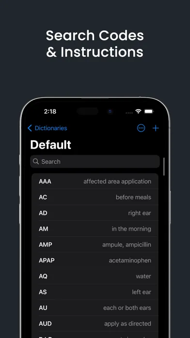 Tangkapan layar Sigcode – Pharmacy Sig Codes