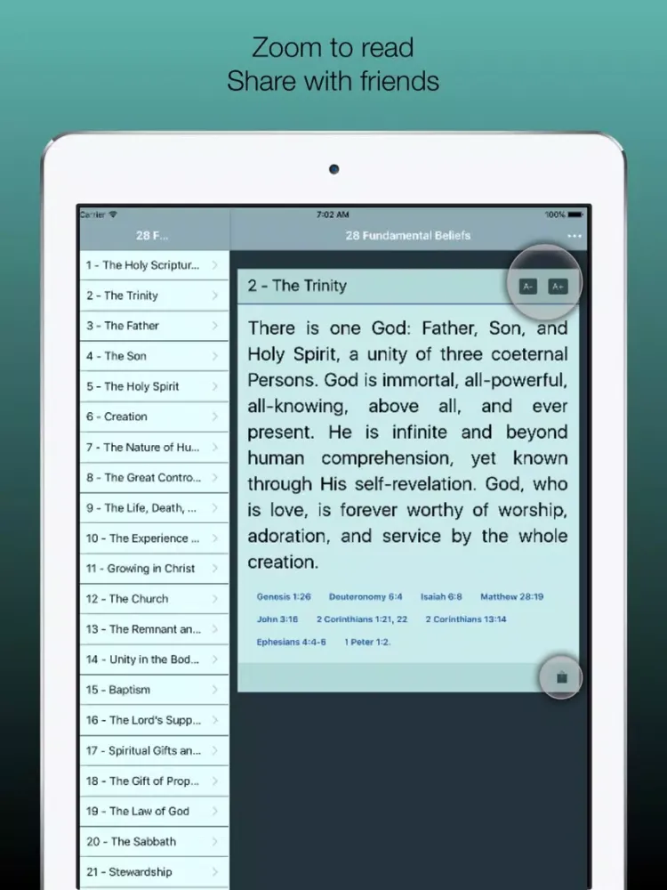 Capturas de tela do 28 Croyances Fondamentales Adventiste iPad 