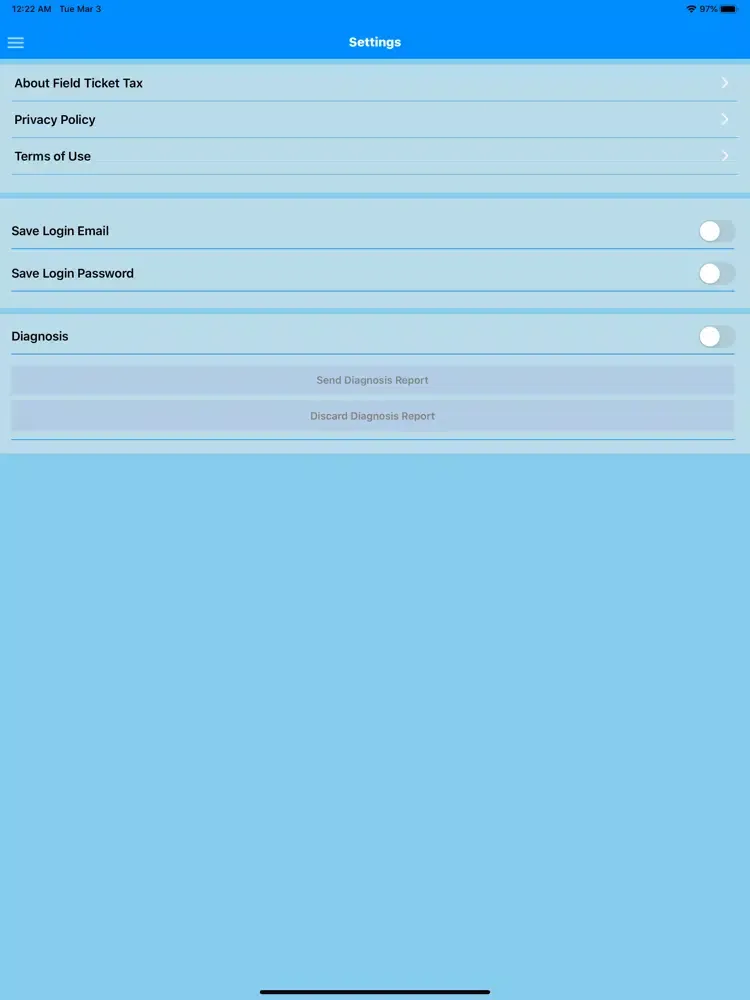 Field Ticket Tax iPad  Screenshots