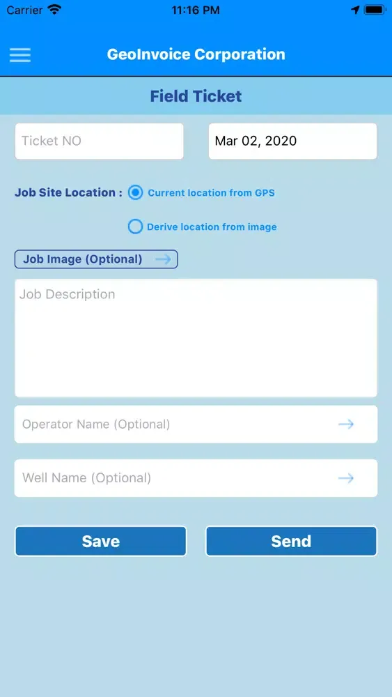 Field Ticket Tax Screenshots