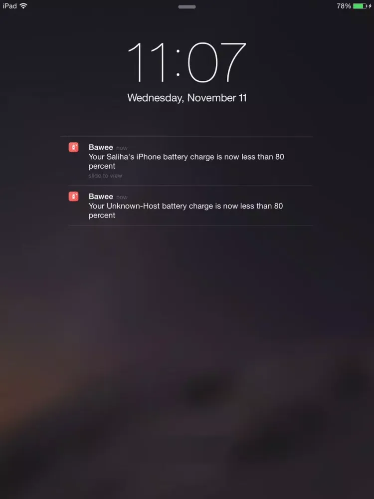 Bawee - One Battery Doctor To Monitor All Your Devices iPad 應用截圖