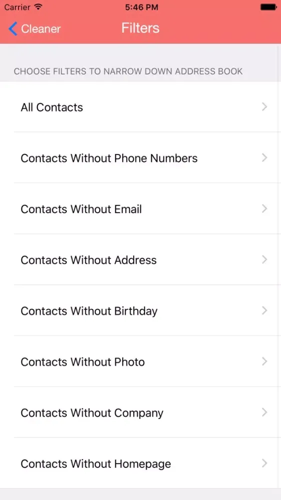 Zrzuty ekranu Contacts Cleaner - Delete & Merge & Backup Master Duplicate Contacts