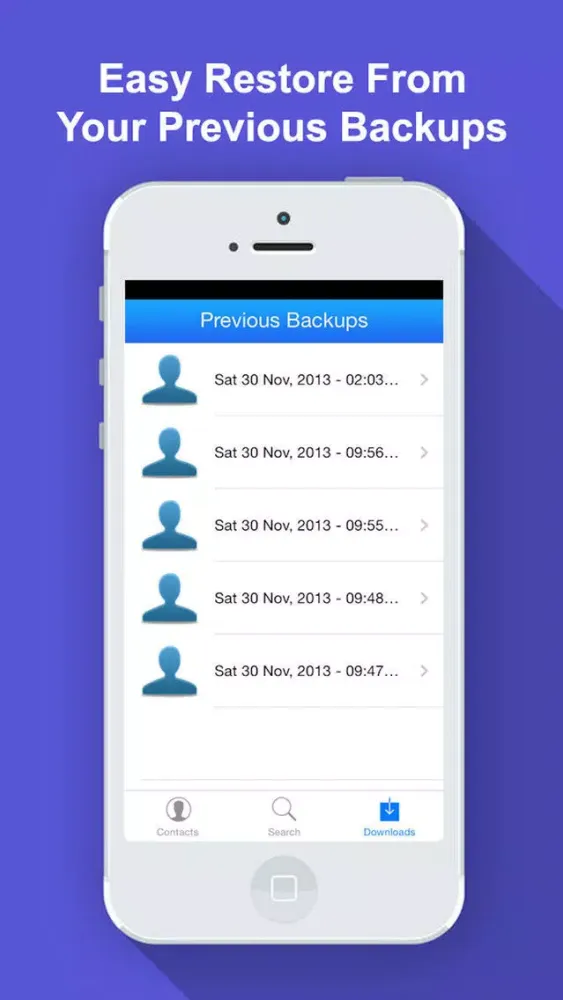 Addressbook Contacts Backup & Install One Touch Screenshots