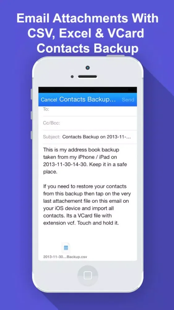 Addressbook Contacts Backup & Install One Touch Screenshots