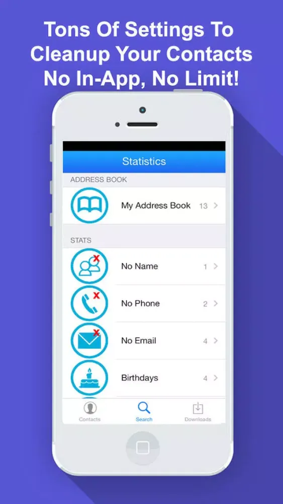 Addressbook Contacts Backup & Install One Touch Screenshots