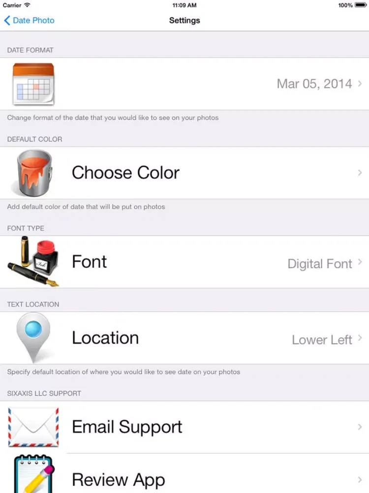 Photo Date & Photo Time Stamp Cam - Add Date & Timestamp to One or All Photos iPad 應用截圖