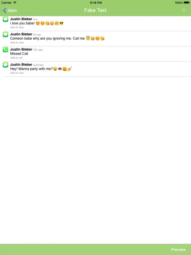 Captures d'écran de Fake A Text FREE for iMessage Edition - Create Fake Text and Fake Messages iPad 
