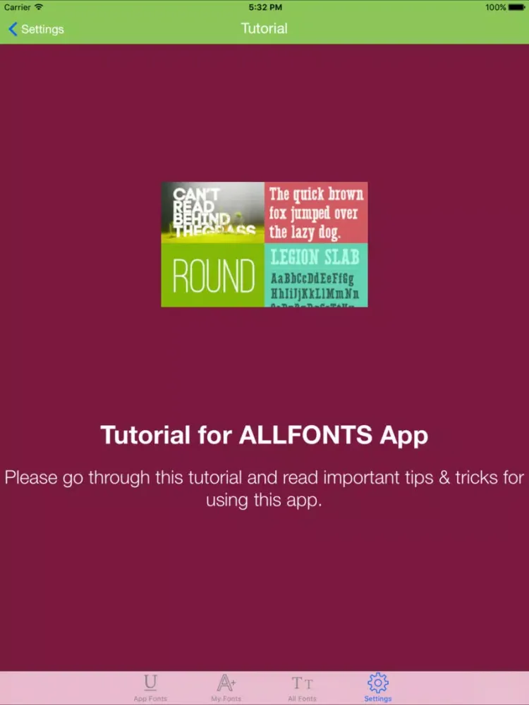 ALLFONTS - Install Any & All New Custom Fonts iPad 应用截图