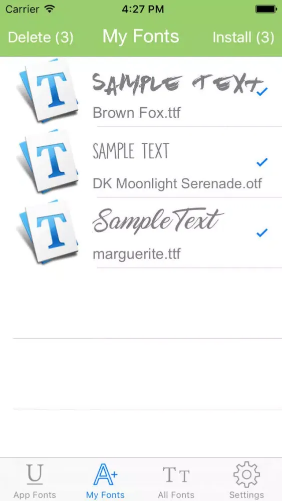 ALLFONTS - Install Any & All New Custom Fonts应用截图