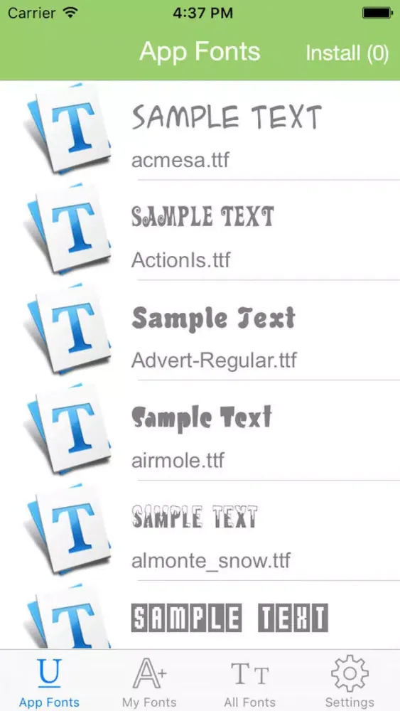 ALLFONTS - Install Any & All New Custom Fonts应用截图
