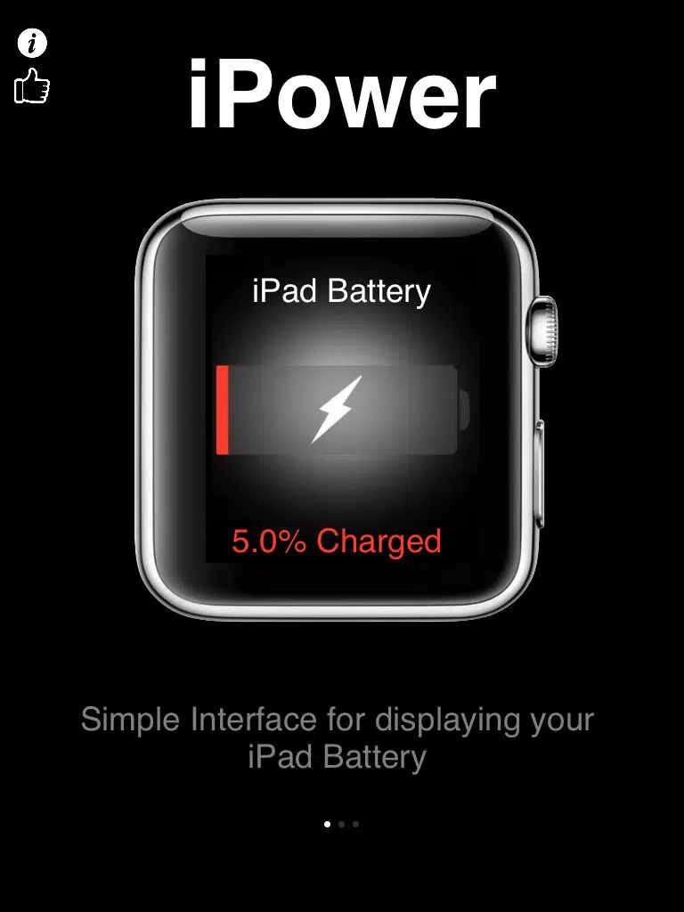 Capturas de tela do iPower - Glance Battery Usage On Watch iPad 