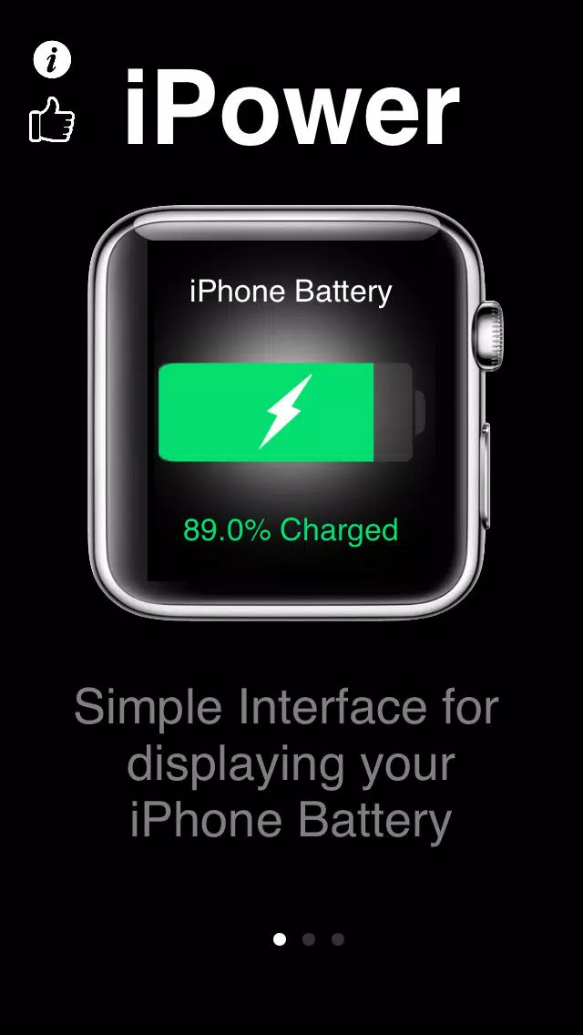 Capturas de tela do iPower - Glance Battery Usage On Watch