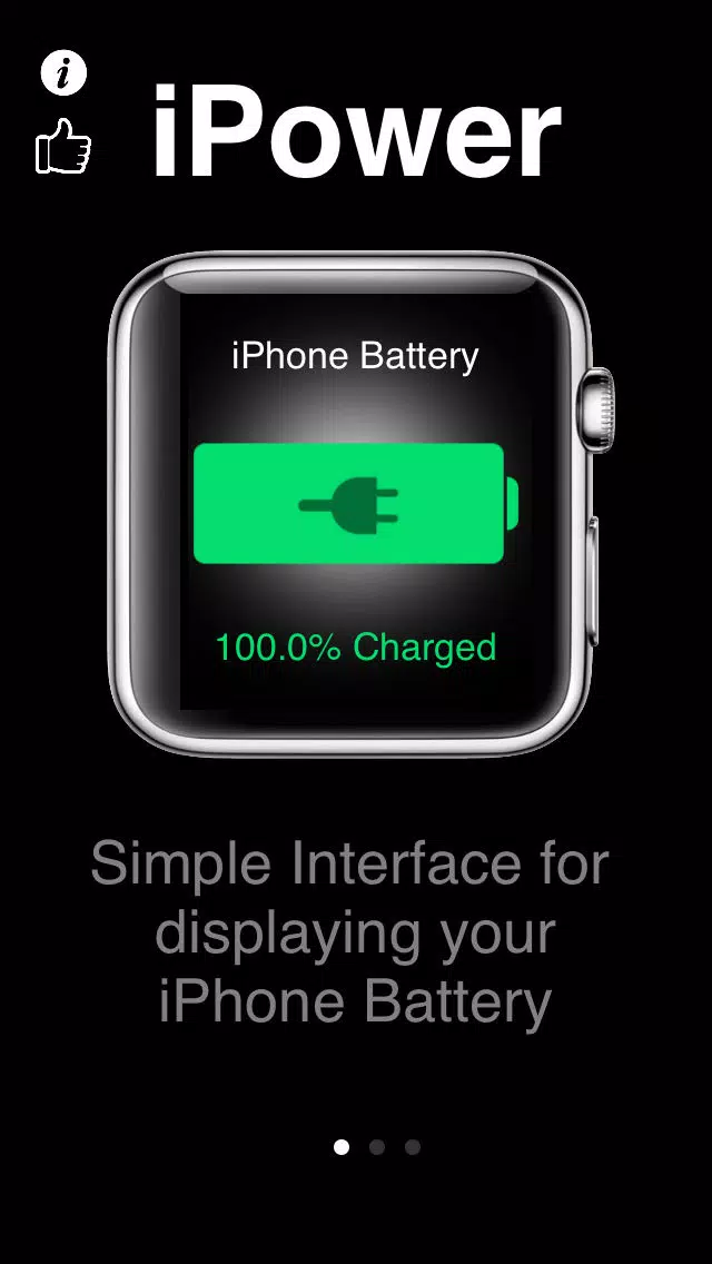 Capturas de tela do iPower - Glance Battery Usage On Watch