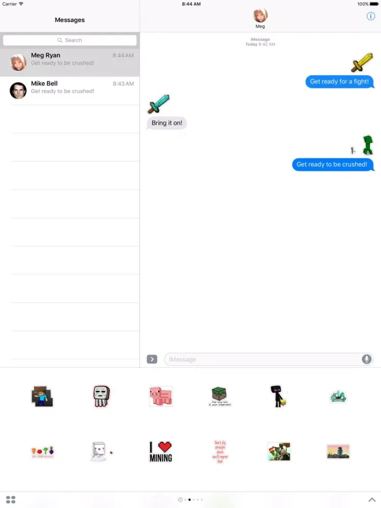 Craft Stickers for Minecraft Fans iPad 应用截图